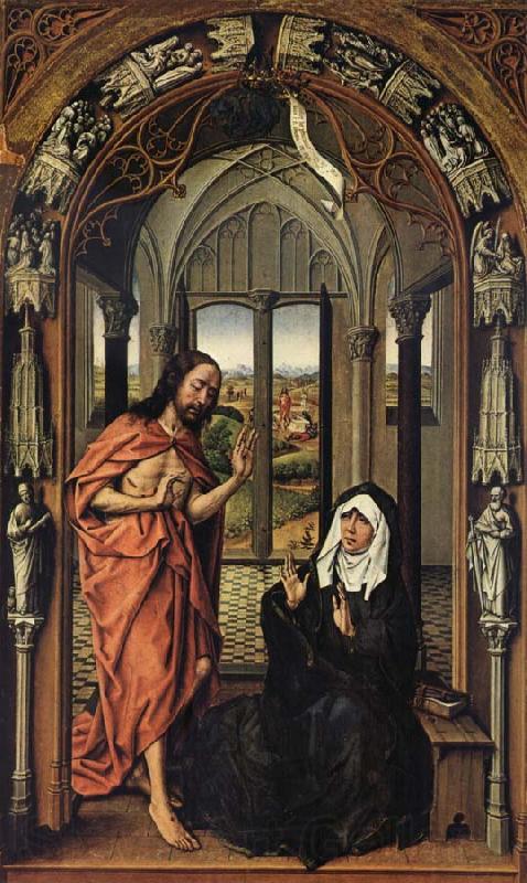 Rogier van der Weyden Christ Appearing to His Mother Norge oil painting art